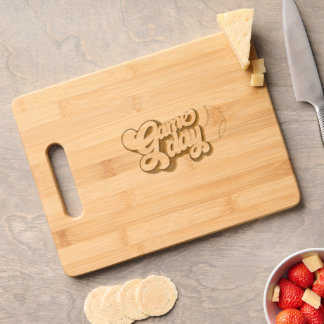 Sports quote game day engraved cutting board