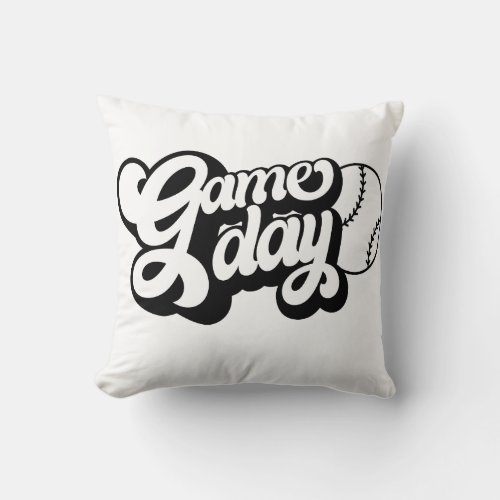 Sports quote game day throw pillow