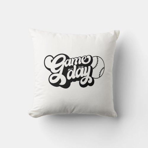 Sports quote game day  throw pillow