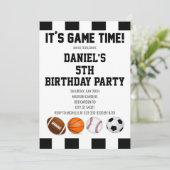 Sports Referee It's Game Time! Birthday Party Invitation (Standing Front)