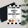 Sports Referee It's Game Time! Birthday Party Invitation