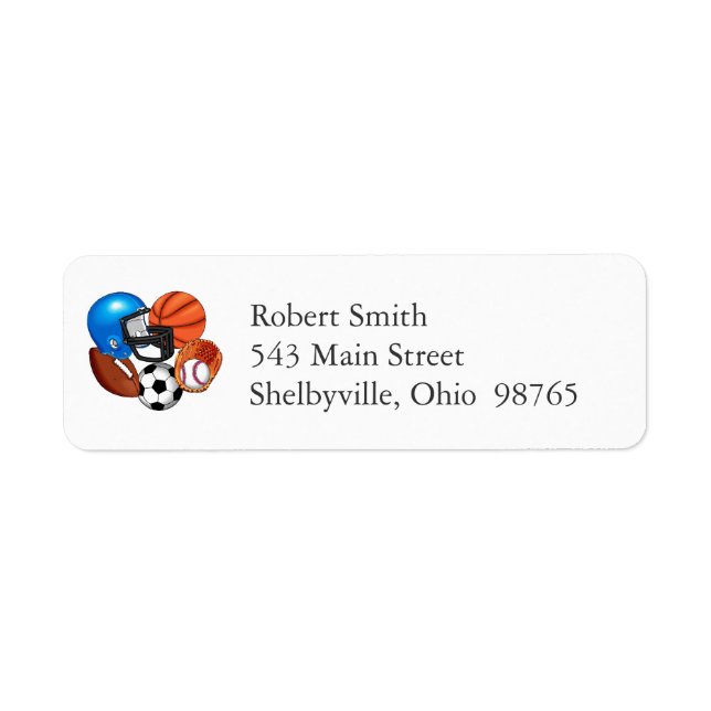 Sports Return Address Labels (Front)