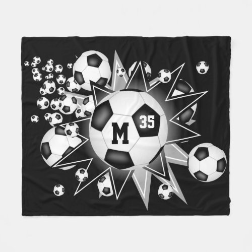 sports room soccer ball blowout ANY COLOR Fleece Blanket