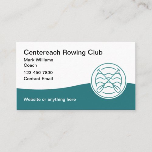 Sports Rowing Coach Business Cards