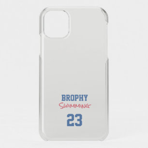 Sports School Name SWIMMING Year Team Colors  Unco iPhone 11 Case