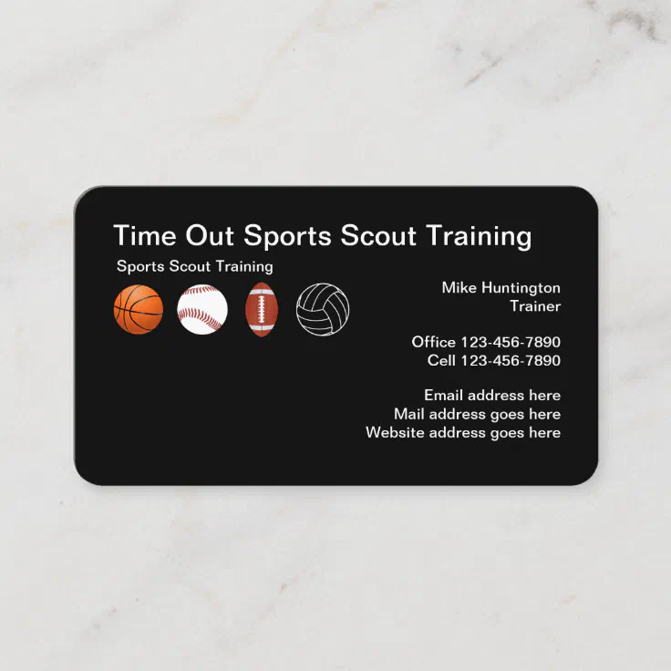 Sports Scout Training School Business Card Zazzle