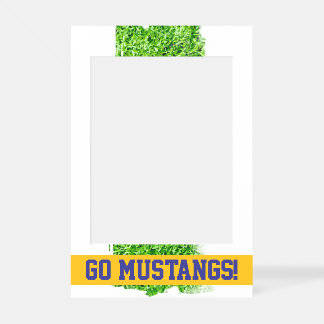 Sports Selfie Frame Green Turf Team Name Fans