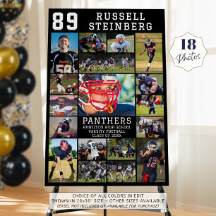 Sports Senior Graduation 18 Photo Collage Foam Board