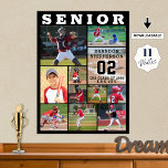 Sports Senior Night 11 Photo Collage Personalized Poster<br><div class="desc">Honor and celebrate your high school sports senior on Seniors Night, at the athletics awards banquet or display at his or her graduation party this photo collage poster print with 11 pictures and personalized with your custom text in your choice of text and background colors (shown in white text on...</div>