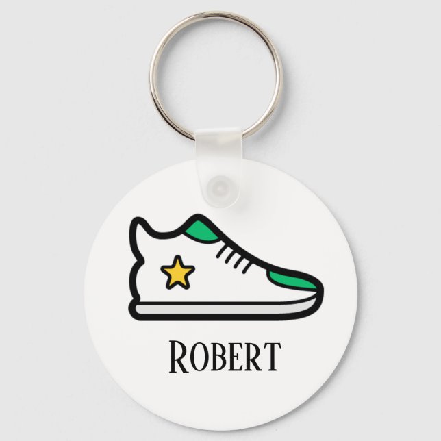 Sports Shoe Add Your Name Keychain (Front)