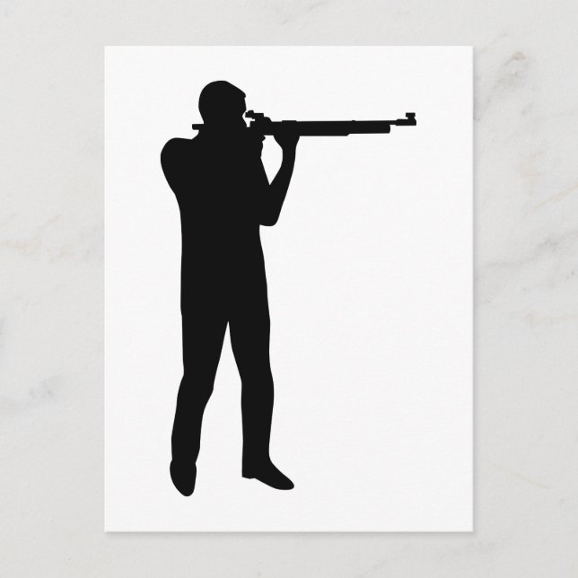 Sports shooting rifle postcard (Front)