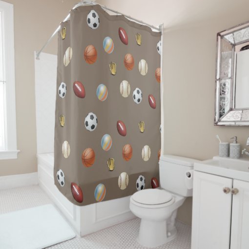 Sports shower curtain | Zazzle