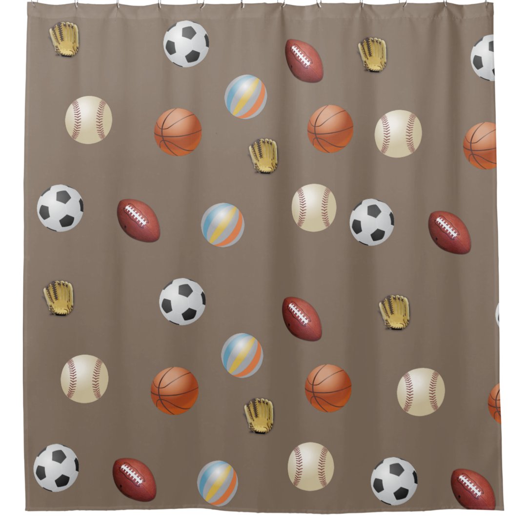 Sports shower curtain Zazzle