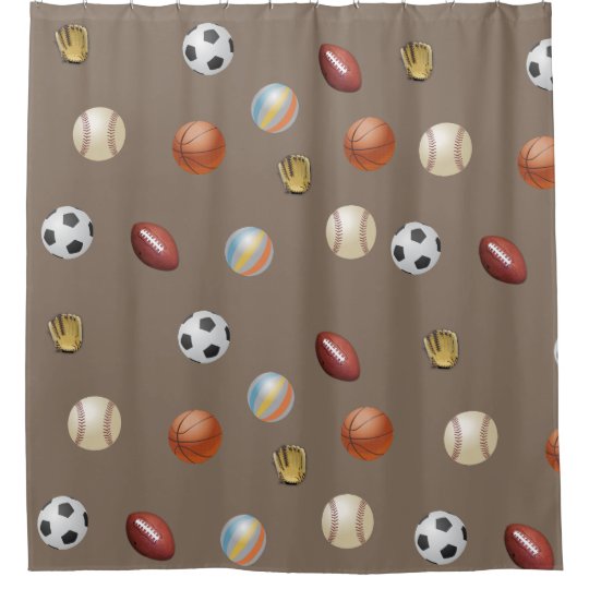 Sports shower curtain
