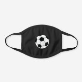 Sports Soccer Athletic Black Cotton Face Mask (Front)