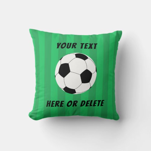 Sports Soccer Ball Field Custom  Throw Pillow