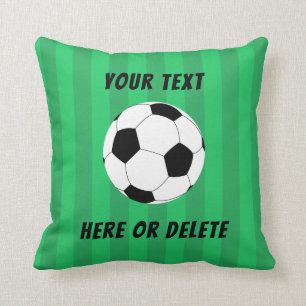 Sports Soccer Ball Field Custom  Throw Pillow