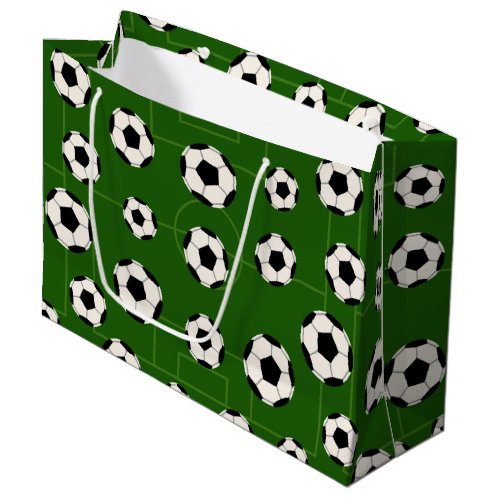 Sports soccer ball tiled pattern party bag