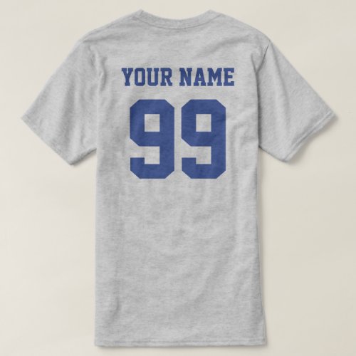 Sports Soccer Baseball Team Front Back Name Number T_Shirt