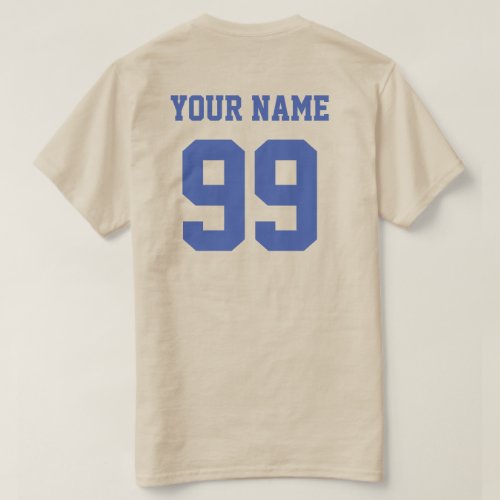 Sports Soccer Baseball Team Front Back Name Number T_Shirt