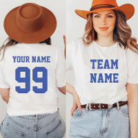 Sports Soccer Baseball Team Front Back Name Number