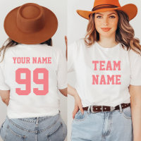Sports Soccer Baseball Team Front Back Name Number