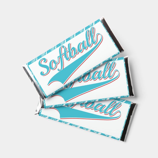Sports Softball Birthday Candy Bar Wrapper Favors (Front)