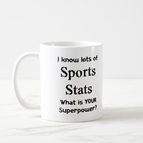 sports stats coffee mug