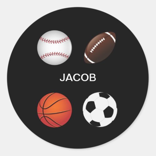  SPORTS STICKERS WITH CHILDS NAME