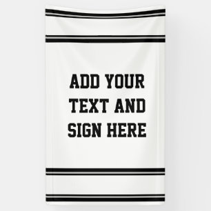SPORTS STRIPES - Black White + your ideas Banner