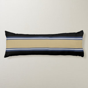 Sports Stripes blue beige + your backgr. color Body Pillow