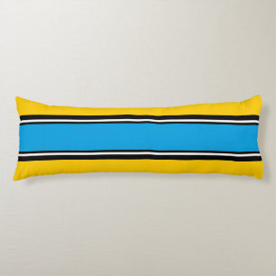Sports Stripes cyan black + your backgr. color Body Pillow