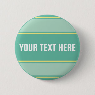 SPORTS STRIPES - Pastel Green Yellow + your text Button