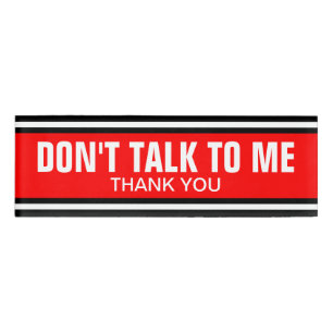 SPORTS STRIPES - Red Black White + your ideas Name Tag