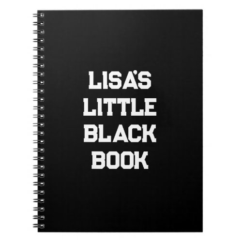 Sports Style Little Black Book Blank Notebook