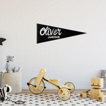 Sports Style Room Décor Monogram Kids Name Pennant Flag