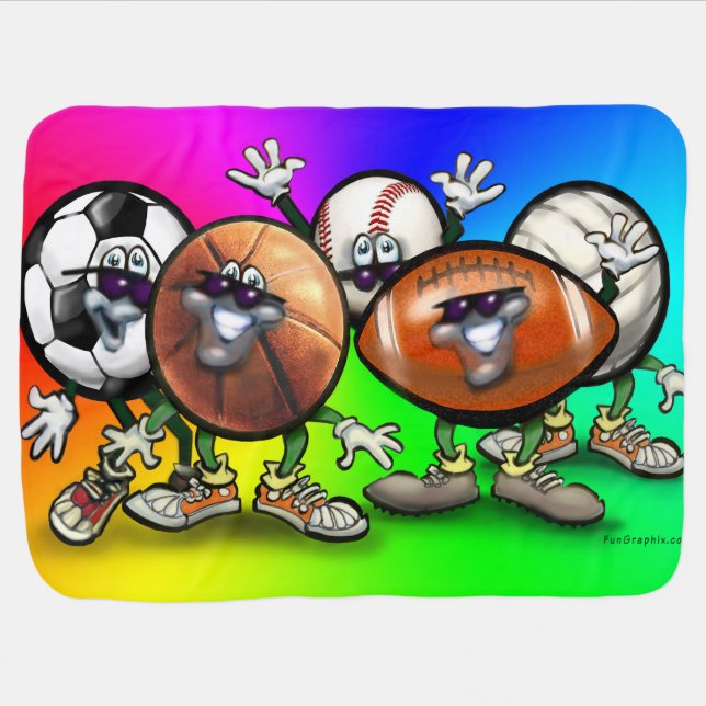 Sports Swaddle Blanket (Horizontal)