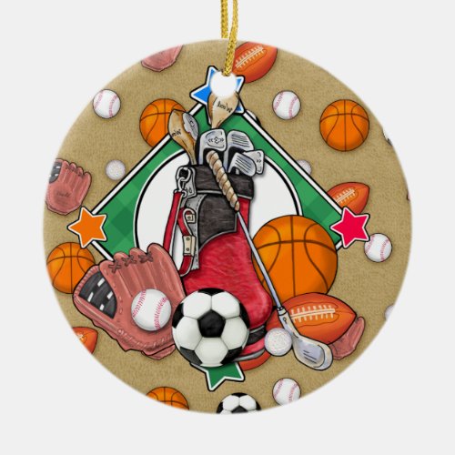 Sports Tag  Ornament _ SRF