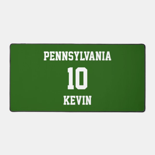 Sports Team Fan Personalized Desk Mat (Front)