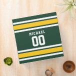 Sports Team Football Jersey Custom Name Number 3 Ring Binder<br><div class="desc">Great for any sports fan! Create the perfect planner with a custom binder to fit your organizational needs! Also great as recipe books, photo albums and more. Add your custom wording to this design by using the "Edit this design template" boxes on the right hand side of the item, or...</div>