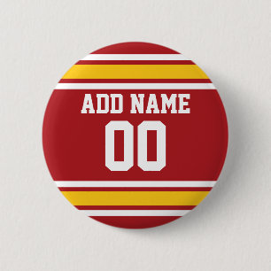 Sports Team Football Jersey Custom Name Number Button