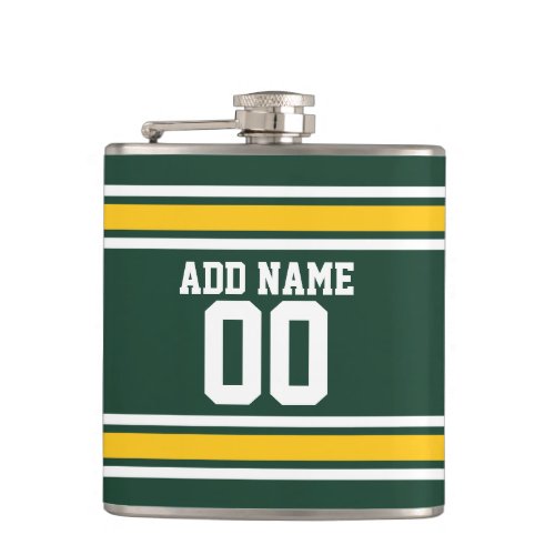 Sports Team Football Jersey Custom Name Number Hip Flask