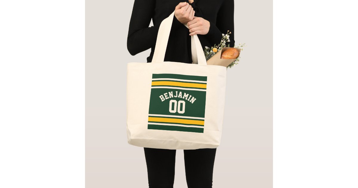 Football Jersey Design Custom Canvas Tote Bag