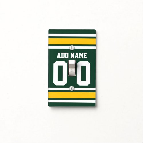 Sports Team Football Jersey Custom Name Number Light Switch Cover