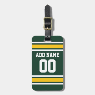 Sports Team Football Jersey Custom Name Number Luggage Tag
