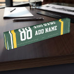 Sports Team Football Jersey Custom Name Number Name Plate<br><div class="desc">Add your favorite name and number -- This olive and gold sports design is perfect for any professional,  college or high school fan. You can even claim these for your Fantasy Football team. Click on the CUSTOMIZE button to make even more changes.</div>