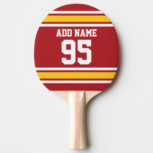 Sports Team Football Jersey Custom Name Number Ping_Pong Paddle