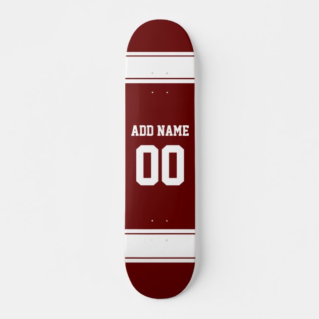 Sports Team Football Jersey Custom Name Number  Skateboard (Front)