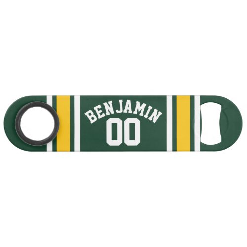 Sports Team Football Jersey Custom Name Number Speed Bottle Opener