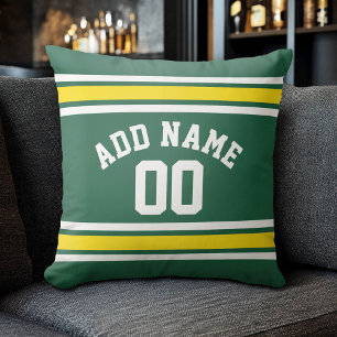 Sports Team Football Jersey Custom Name Number Throw Pillow